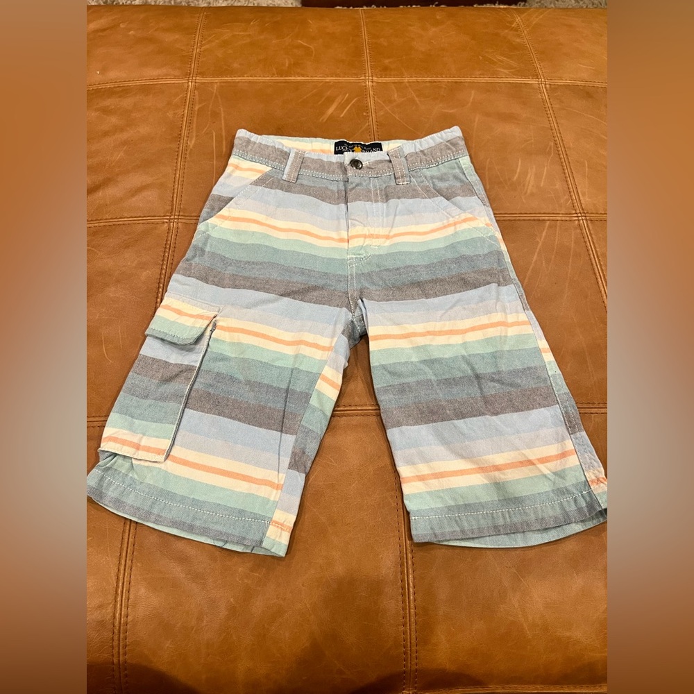 Luck Brand Boys Striped Shorts Sz. 7 Like New